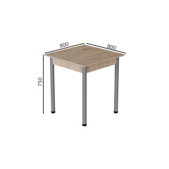 Стіл кухонний Ferrum-decor Агата 75x80x80 Сірий ДСП Дуб Сан-Маріно 16мм (AGA0044) Чернигов