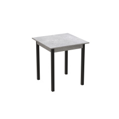 Стіл кухонний Ferrum-decor Дієго 75x80x80 Чорний ДСП Бетон 16мм (DIE0007) Полтава