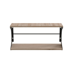 Полиця настінна Ferrum-decor Букін 330x600x240 метал Чорний ДСП Дуб Сан-Маріно 16 мм (BUK0023) Кременчуг