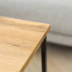 Журнальний стіл Adore Décor Квадро M Квадратний 60х60х47 см Чорний/Дуб Жмеринка