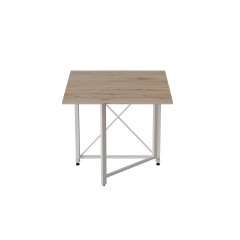 Стол-книжка трансформер Орион 1 Ferrum-decor 750x810x730 Белый металл ДСП Дуб Сан-Марино 16 мм (ORI109) Кам'янка-Дніпровська
