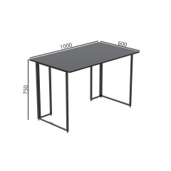 Комп'ютерний стіл Ferrum-decor Ханна 75x100x60 чорний ДСП Сосна Кембра 16мм Бучач