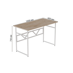 Комп'ютерний стіл Ferrum-decor Раян 75x100x60 білий ДСП Дуб Сан-Маріно 32мм Чернігів