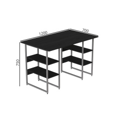 Комп'ютерний стіл Ferrum-decor Карен 75x120x70 сірий ДСП Сосна Кембра 16мм Одесса