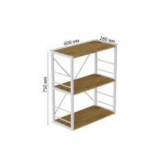 Етажерка Ferrum-decor Конект 120x60x28 см Дуб Артізан (XK00213) Днепр