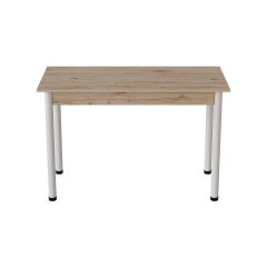 Стіл кухонний Ferrum-decor Беніта 75x120x70 Білий ДСП Дуб Артізан 16мм (BEN0034) Черкассы