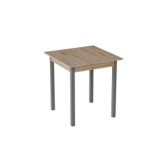 Стіл кухонний Ferrum-decor Дієго 75x70x70 Сірий ДСП Дуб Сан-Маріно 16мм (DIE0051) Ирпень