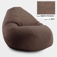 Безкаркасне крісло мішок груша Овал Coolki Рогожка XXL 130x90 коричневий (7917) Запорожье