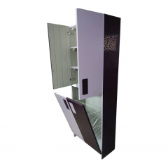 Пенал пластиковый напольный TOKIO c HPL 5052 цветы & 3249 velur 70 см Ивано-Франковск