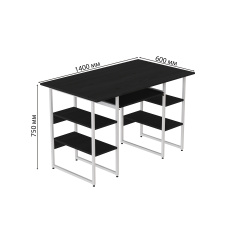 Комп'ютерний стіл Ferrum-decor Тім 75x140x60 білий ДСП Сосна Кембра 16мм Буча