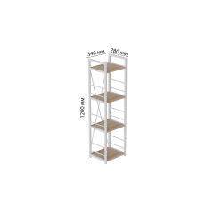 Етажерка Ferrum-decor Конект 120x34x28 см Дуб Сан-Маріно (XK00242) Ковель