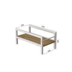 Підставка для системного блоку Ferrum-decor Нікі 21x24x45 Білий ДСП Дуб Артізан 16мм (NIK0013) Луцк