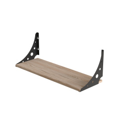 Полиця настінна Ferrum-decor Ханді 2 240x500x240 метал Чорний ДСП Дуб Сан-Маріно 16 мм (XND0002) Черкаси