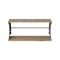 Полиця настінна Ferrum-decor Букін 330x600x240 метал Сірий ДСП Дуб Сан-Маріно 16 мм (BUK0037) Ворожба
