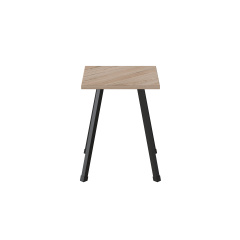 Табурет кухонный Ferrum-decor 430x320x320 Черный металл ДСП Дуб Сан-Марино 16 мм (TAB002) Михайловка