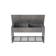 Банкетка з ящиком Ferrum-decor Дрейк 2 550x1200x400 метал Сірий ДСП Бетон 16 мм (DRE0042) Покровск
