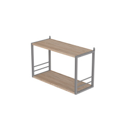 Книжкова полиця універсальна Ferrum-decor Стім 1 38x63x26 сірий ДСП Дуб Сан-Маріно 16мм (XK00032) Запорожье