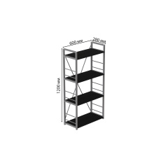 Етажерка Ferrum-decor Конект 120x60x28 см Сосна Кембра (XK00216) Пологи