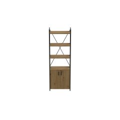 Етажерка 4/60 Ferrum-decor Серії Конект з тумбою 179x60x28 Чорний ДСП Дуб Артізан (FD1068) Братське