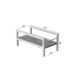 Підставка для системного блоку Ferrum-decor Нікі 21x24x45 Білий ДСП Бетон 16мм (NIK0014) Луцьк