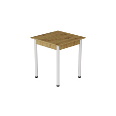 Стіл кухонний Ferrum-decor Агата 75x80x80 Білий ДСП Дуб Артізан 16мм (AGA0041) Куйбишеве