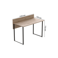 Комп'ютерний стіл Ferrum-decor Скай 76x140x70 чорний ДСП Дуб Сан-Маріно 32мм Стрый