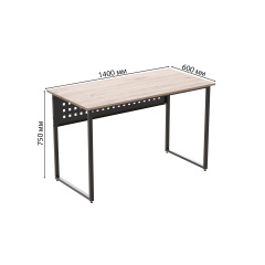 Комп'ютерний стіл Ferrum-decor Майк 75x140x60 чорний ДСП Дуб Сан-Маріно 16мм Изюм