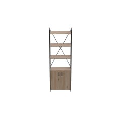Етажерка 4/60 Ferrum-decor Серії Конект з тумбою 179x60x28 Чорний ДСП Дуб Сан-Маріно (FD1064) Киев