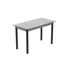 Стіл кухонний Ferrum-decor Маріо 75x120x80 Чорний ДСП Бетон 16мм (MAR0021) Кременець