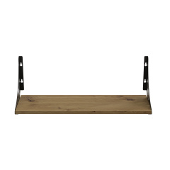Полиця настінна Ferrum-decor Ханді 2 240x600x240 метал Чорний ДСП Дуб Артізан 16 мм (XND0027) Куйбышево