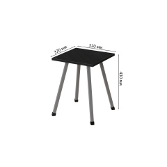 Табурет кухонный Ferrum-decor 430x320x320 Серый металл ДСП Сосна Кембра 16 мм (TAB017) Костополь