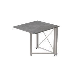 Стол-книжка трансформер Орион 1 Ferrum-decor 750x810x730 Белый металл ДСП Бетон 16 мм (ORI114) Бровари