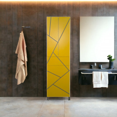 Пенал пластиковый Chaos Mikola-M yellow grey 60 см Веселе