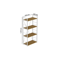 Етажерка Ferrum-decor Конект 120x60x28 см Дуб Артізан (XK00207) Ровно