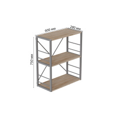 Етажерка Ferrum-decor Конект 73x60x28 см Дуб Сан-Маріно (XK00230) Первомайск