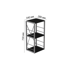 Етажерка 3/34 Ferrum-decor Серії Конект із тумбою 144x34x28 Сірий ДСП Сосна Кембра (FD1016) Володарськ-Волинський