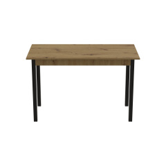 Стіл кухонний Ferrum-decor Маріо 75x120x60 Чорний ДСП Дуб Артізан 16мм (MAR0006) Новомосковськ