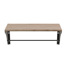 Полиця настінна Ferrum-decor Комфі 260x600x240 метал Чорний ДСП Дуб Сан-Маріно 16 мм (KOM0023) Черновцы