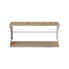 Полиця настінна Ferrum-decor Букін 330x600x240 метал Білий ДСП Дуб Сан-Маріно 16 мм (BUK0030) Виноградов