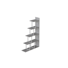 Етажерка Ferrum-decor Стелла 1600x1020x300 Білий метал ДСП Бетон (STEL021) Івано-Франківськ