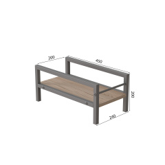 Підставка для системного блоку Ferrum-decor Нікі 21x24x45 Сірий ДСП Дуб Сан-Маріно 16мм (NIK0016) Кропивницкий