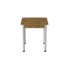 Стіл кухонний Ferrum-decor Агата 75x90x90 Білий ДСП Дуб Артізан 16мм (AGA0027) Червоноград