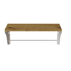 Полиця настінна Ferrum-decor Комфі 260x500x240 метал Білий ДСП Дуб Артізан 16 мм (KOM0013) Львов