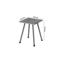 Табурет кухонный Ferrum-decor 430x320x320 Серый металл ДСП Бетон 16 мм (TAB021) Киев
