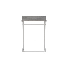 Столик приставной Терри Ferrum-decor 650x440x330 Белый металл ДСП Бетон 16 мм (TERR014) Лозова