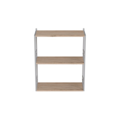 Книжкова полиця універсальна Ferrum-decor Стім 2 74x63x26 білий ДСП Дуб Сан-Маріно 16мм (XK00044) Ивано-Франковск