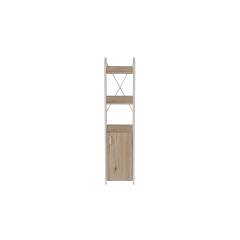 Етажерка 3/34 Ferrum-decor Серії Конект із тумбою 144x34x28 Білий ДСП Дуб Сан-Маріно (FD1008) Ужгород