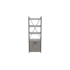 Етажерка 4/60 Ferrum-decor Серії Конект з тумбою 179x60x28 Чорний ДСП Бетон (FD1069) Черноморск