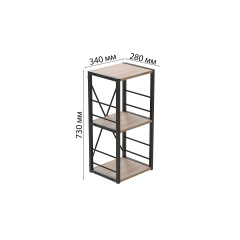 Етажерка Ferrum-decor Конект 73x34x28 см Дуб Сан-Маріно (XK00254) Днепр
