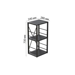 Етажерка 3/34 Ferrum-decor Серії Конект із тумбою 144x34x28 Білий ДСП Сосна Кембра (FD1009) Черкаси